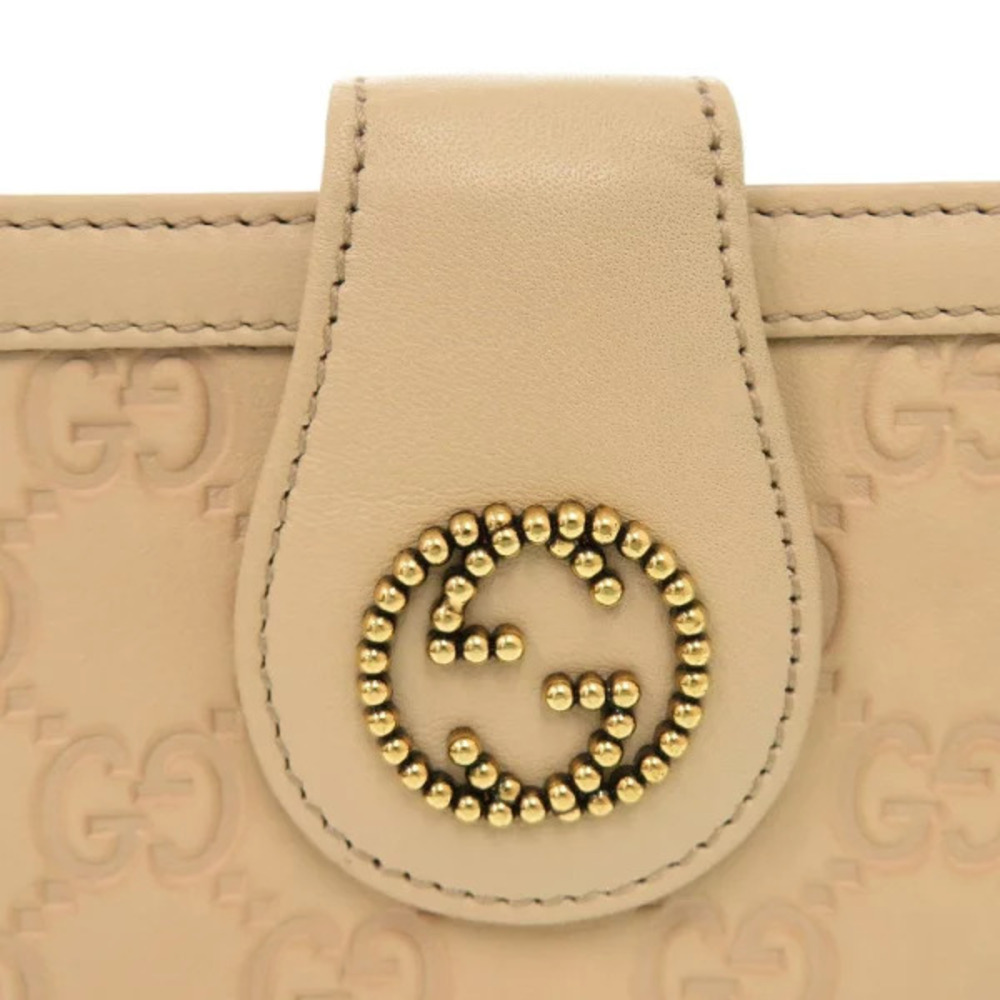Gucci Guccissima GG Leather Beige Long Wallet Billfold - Picture 6 of 6